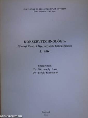 Konzervtechnológia 1.