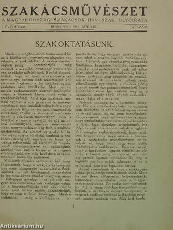 Szakácsművészet 1922. április 1.