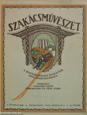 Szakácsművészet 1922. április 1.