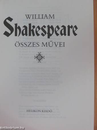 William Shakespeare összes művei