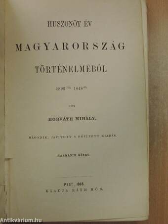 Huszonöt év Magyarország történelméből III. (töredék)