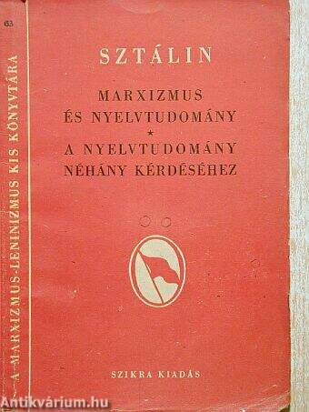 Marxizmus és nyelvtudomány/A nyelvtudomány néhány kérdéséhez