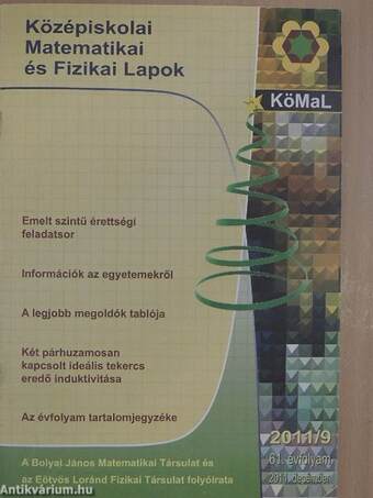 Középiskolai Matematikai és Fizikai Lapok 2011. december