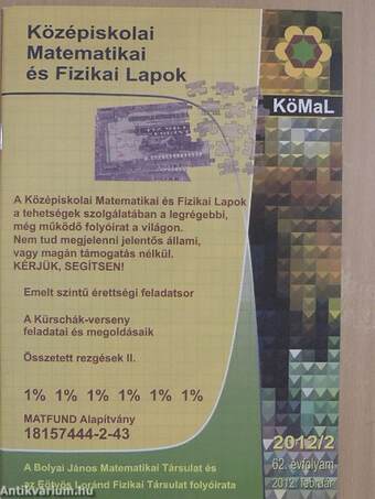 Középiskolai Matematikai és Fizikai Lapok 2012. február