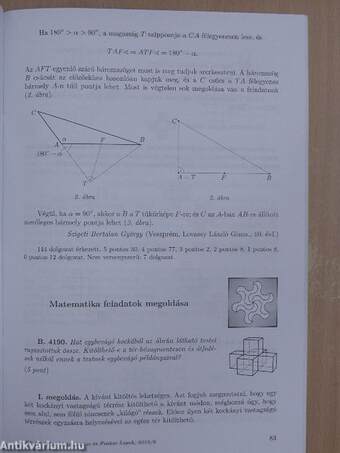 Középiskolai Matematikai és Fizikai Lapok 2012. február