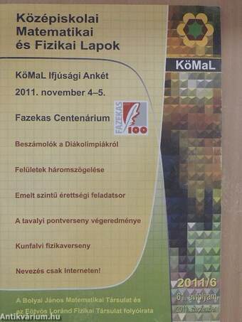 Középiskolai Matematikai és Fizikai Lapok 2011. szeptember