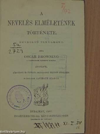 A nevelés elméletének története