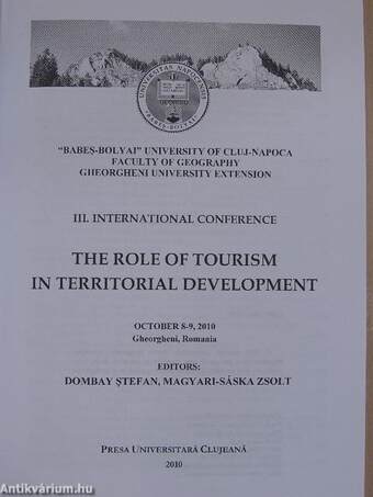 III. International Conference the Role of Tourism in Territorial Development