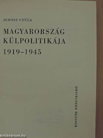 Magyarország külpolitikája 1919-1945