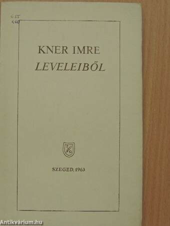 Kner Imre leveleiből