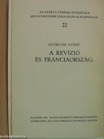 A revízió és Franciaország