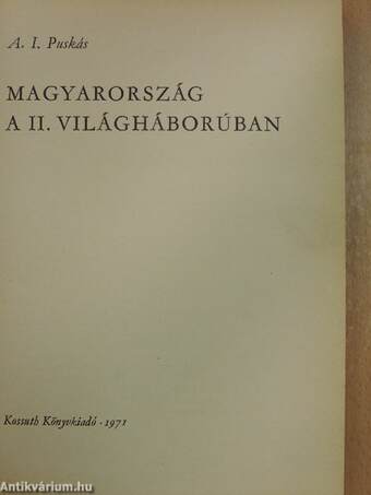 Magyarország a II. világháborúban