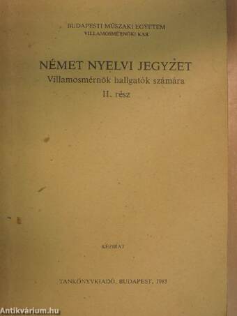 Német nyelvi jegyzet II.