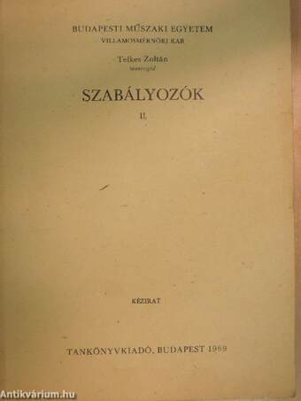 Szabályozók II.