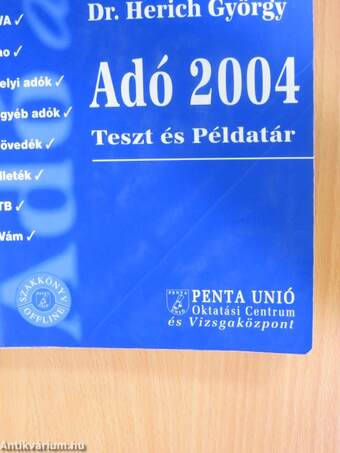 Adó 2004 teszt és példatár