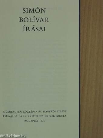 Simón Bolívar írásai