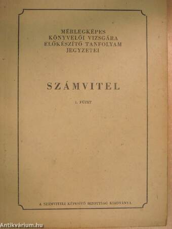 Számvitel 1.