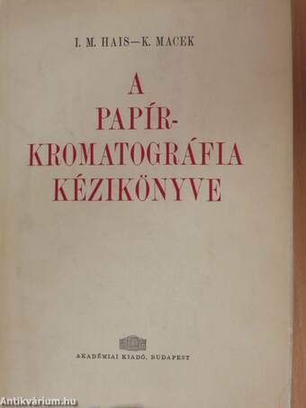 A papírkromatográfia kézikönyve