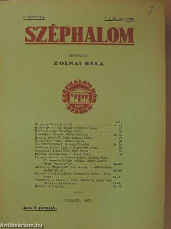 Széphalom 1928. január-december