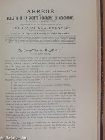 Földrajzi Közlemények 1907. január-december/Abrégé du Bulletin de la Société Hongroise de Géographie 1907. (nem teljes évfolyam)