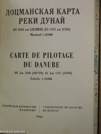 Carte de Pilotage du Danube du km 1880 (Devin) AU km 1707 (Szob)