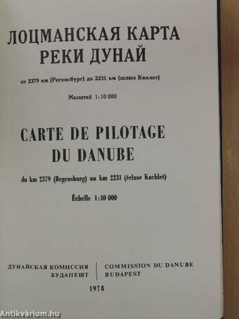 Carte de Pilotage du Danube du km 2379 (Regensburg) au km 2231 (écluse Kachlet)