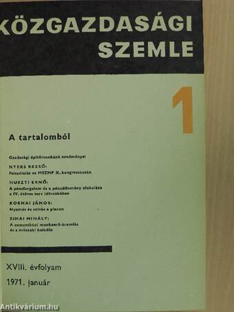 Közgazdasági Szemle 1971. január-december I-II.