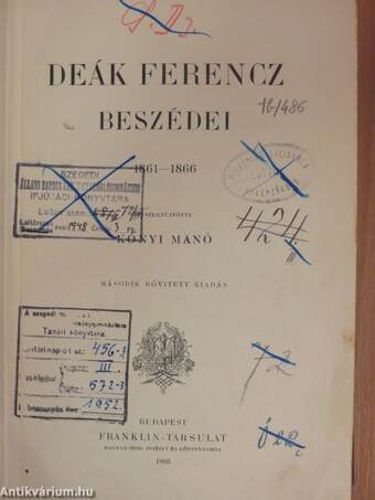 Deák Ferencz beszédei III.