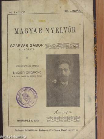 Magyar Nyelvőr 1913. január-december