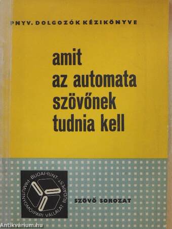 Amit az automata szövőnek tudnia kell