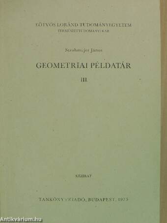 Geometriai példatár III.