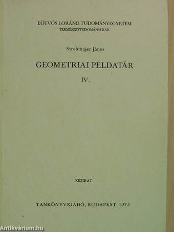 Geometriai példatár IV.
