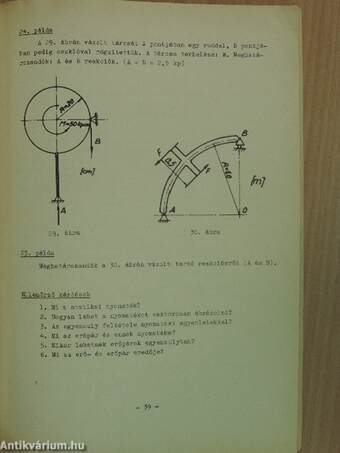 Mechanika gyakorlatok I.