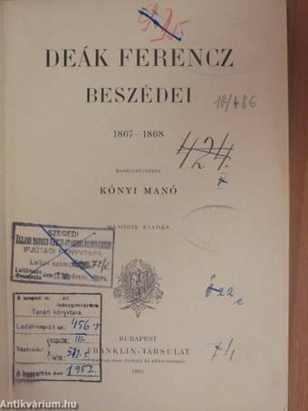 Deák Ferencz beszédei V.