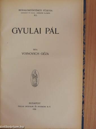 Irodalomtörténeti füzetek 1-11.