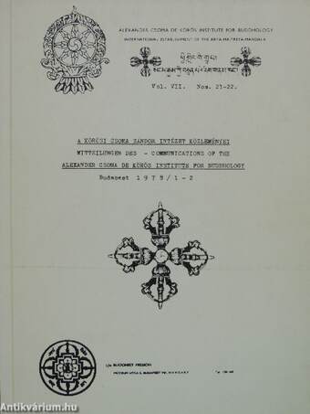A Körösi Csoma Sándor Intézet közleményei 1978/1-2.