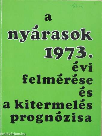 A nyárasok 1973. évi felmérése és a kitermelés prognózisa