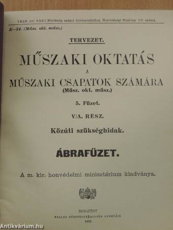 Műszaki oktatás a műszaki csapatok számára 5. füzet V/A. rész