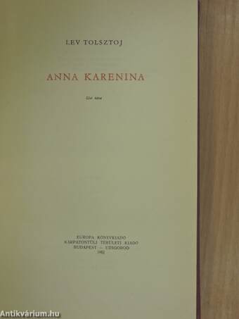 Anna Karenina I-II.