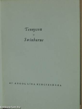 Tennyson/Swinburne