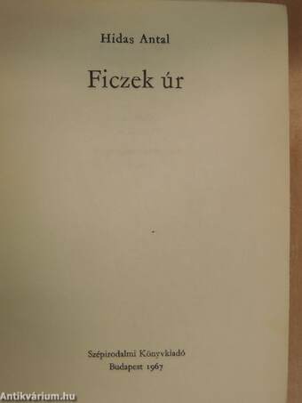 Ficzek úr