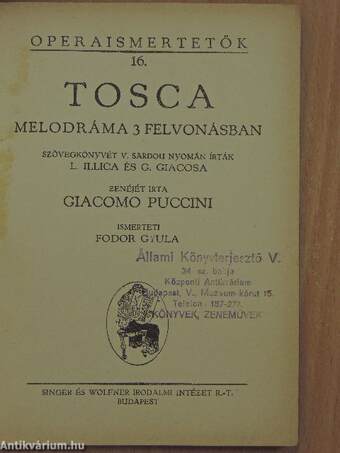 Puccini: Tosca