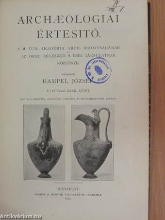 Archaeologiai Értesitő 1912/1-5.