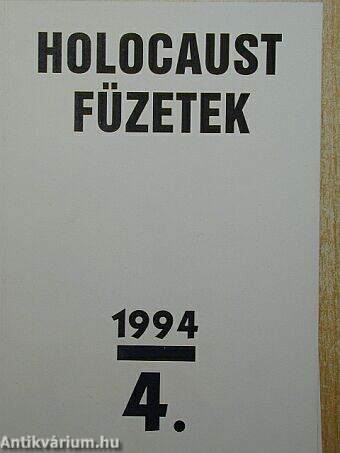 Holocaust füzetek 1994/4.