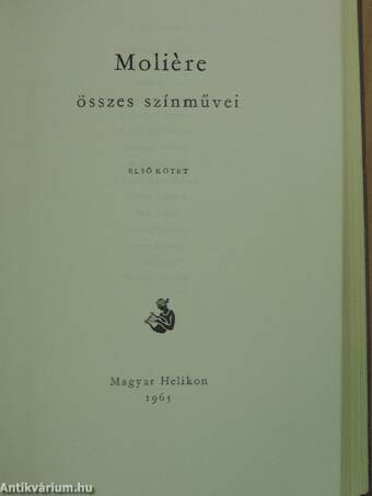 Moliére összes színművei I-II.