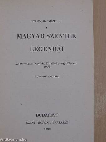 Magyar szentek legendái