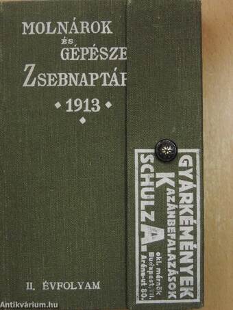 Molnárok és gépészek zsebnaptára az 1913. évre