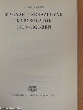 Magyar-csehszlovák kapcsolatok 1918-1921-ben