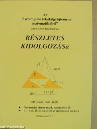 Az "Összefoglaló feladatgyűjtemény matematikából" című könyv feladatainak részletes kidolgozása XIV. fejezet