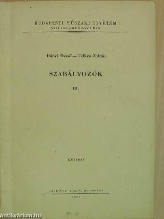 Szabályozók III.